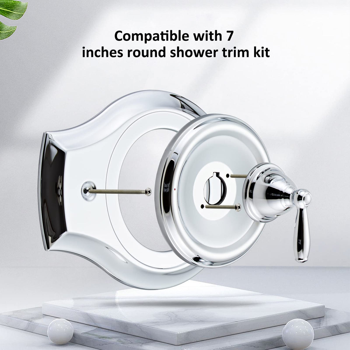 Tearel Renovation Shower Cover Plate – 2- or 3-Handle to 1-Handle, Chrome