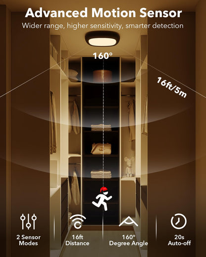 Tedmos Motion Sensor Ceiling Light – Rechargeable Wireless LED with Remote (12000mAh)