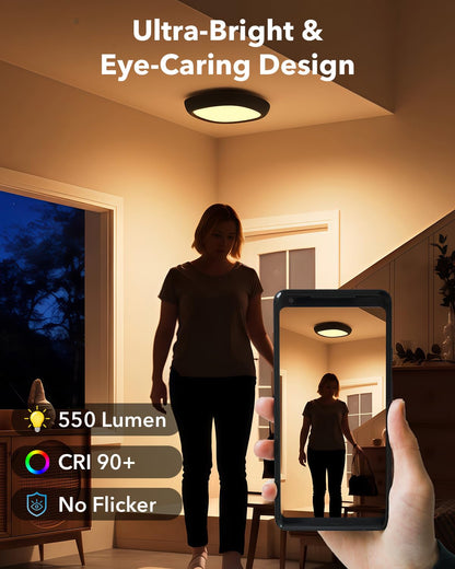 Tedmos Motion Sensor Ceiling Light – Rechargeable Wireless LED with Remote (12000mAh)