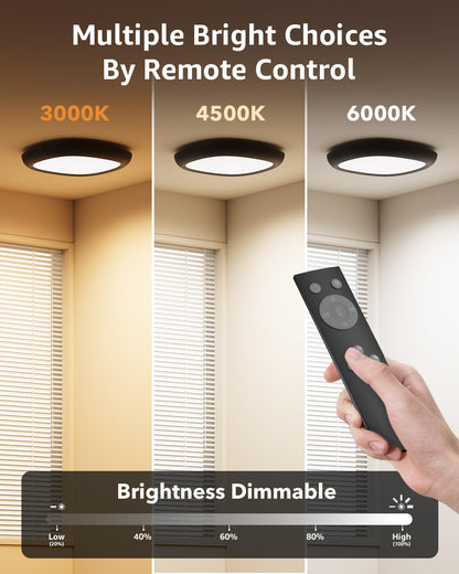 Tedmos Motion Sensor Ceiling Light – Rechargeable Wireless LED with Remote (12000mAh)