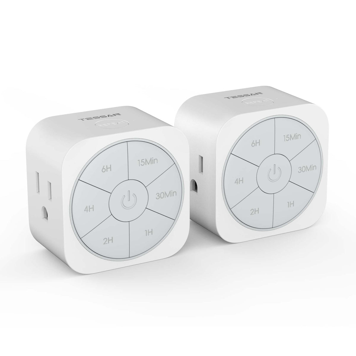 TESSAN Outlet Timer 2 Pack – 6H Countdown Plugs (1875W)