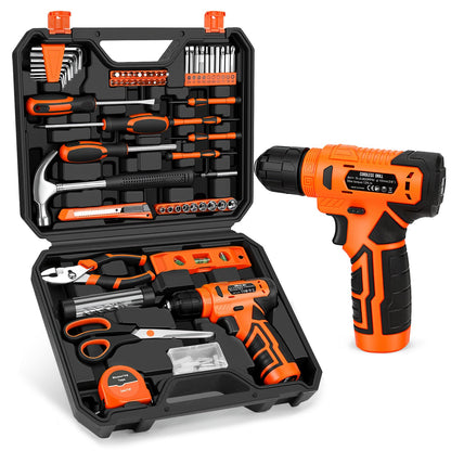 Thatool 139-Piece Tool Set with 8V Cordless Drill Driver in Case | Home DIY & Repairs