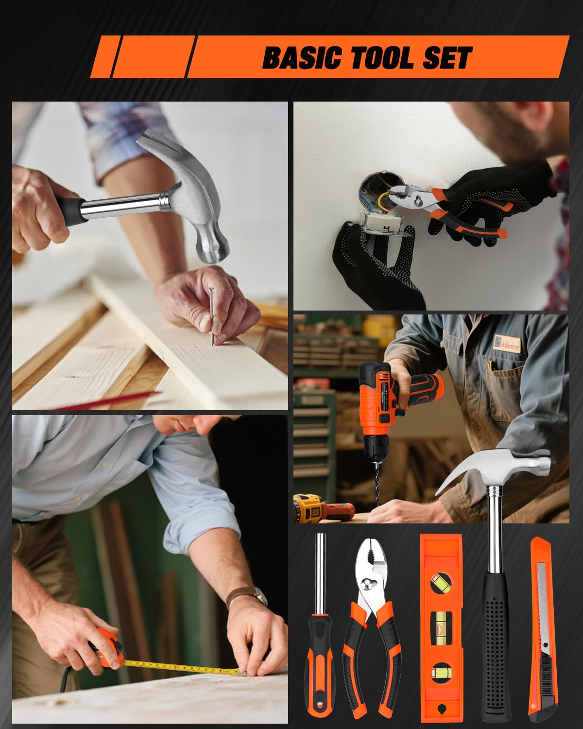 Thatool 139-Piece Tool Set with 8V Cordless Drill Driver in Case | Home DIY & Repairs