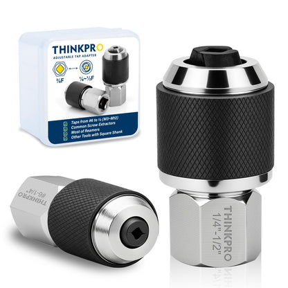 Thinkpro Ratcheting Tap Socket Set 2pc | Adjustable Jaws, 3/8 Drive, Cr-Mo Steel