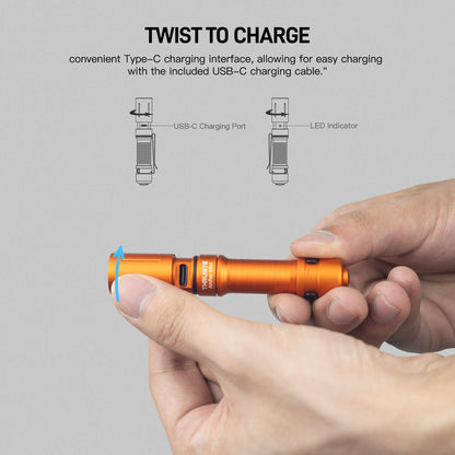 ThruNite Archer Mini EDC Flashlight – 405 Lumens USB-C Rechargeable, IPX8 Waterproof