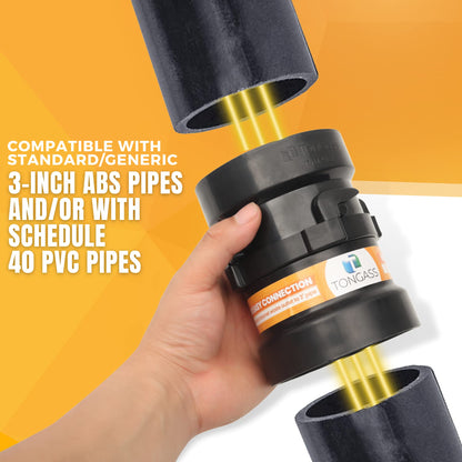 TonGass Combo Pack: RV Sewer Hose Fitting Adapters, 3 Inch Hub x Bayonet
