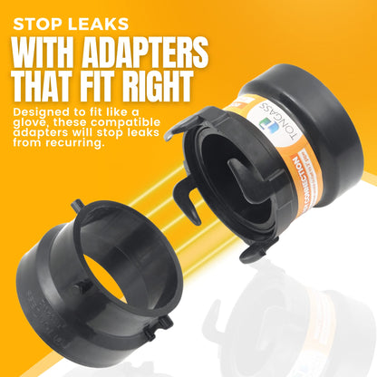 TonGass Combo Pack: RV Sewer Hose Fitting Adapters, 3 Inch Hub x Bayonet