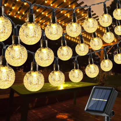 Toodour Solar String Lights Outdoor - 56ft 100 LED Globe, 8 Modes, IP65 Waterproof