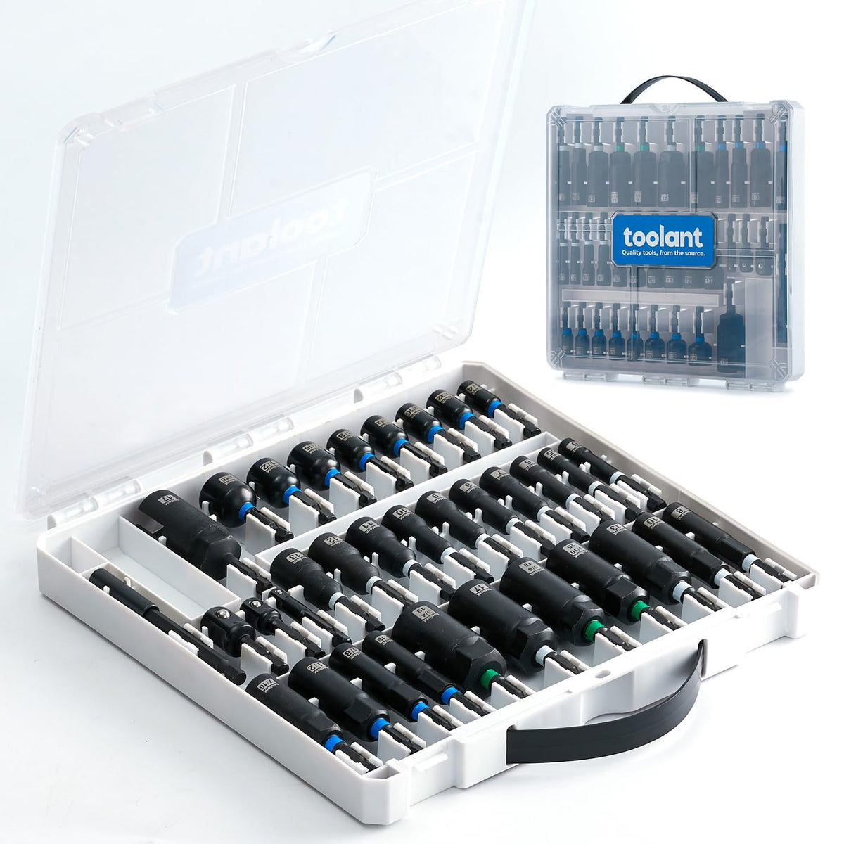 toolant 34 Piece Magnetic Nut Driver Set for Impact Drivers | Deep Nut Drivers & Socket Adapters