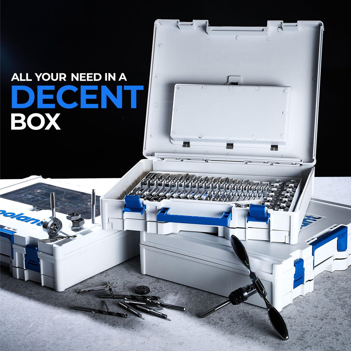Toolant 127pc SAE/Metric Tap & Die Set with Drill Bit Combo – Ratcheting T-Handle Precision