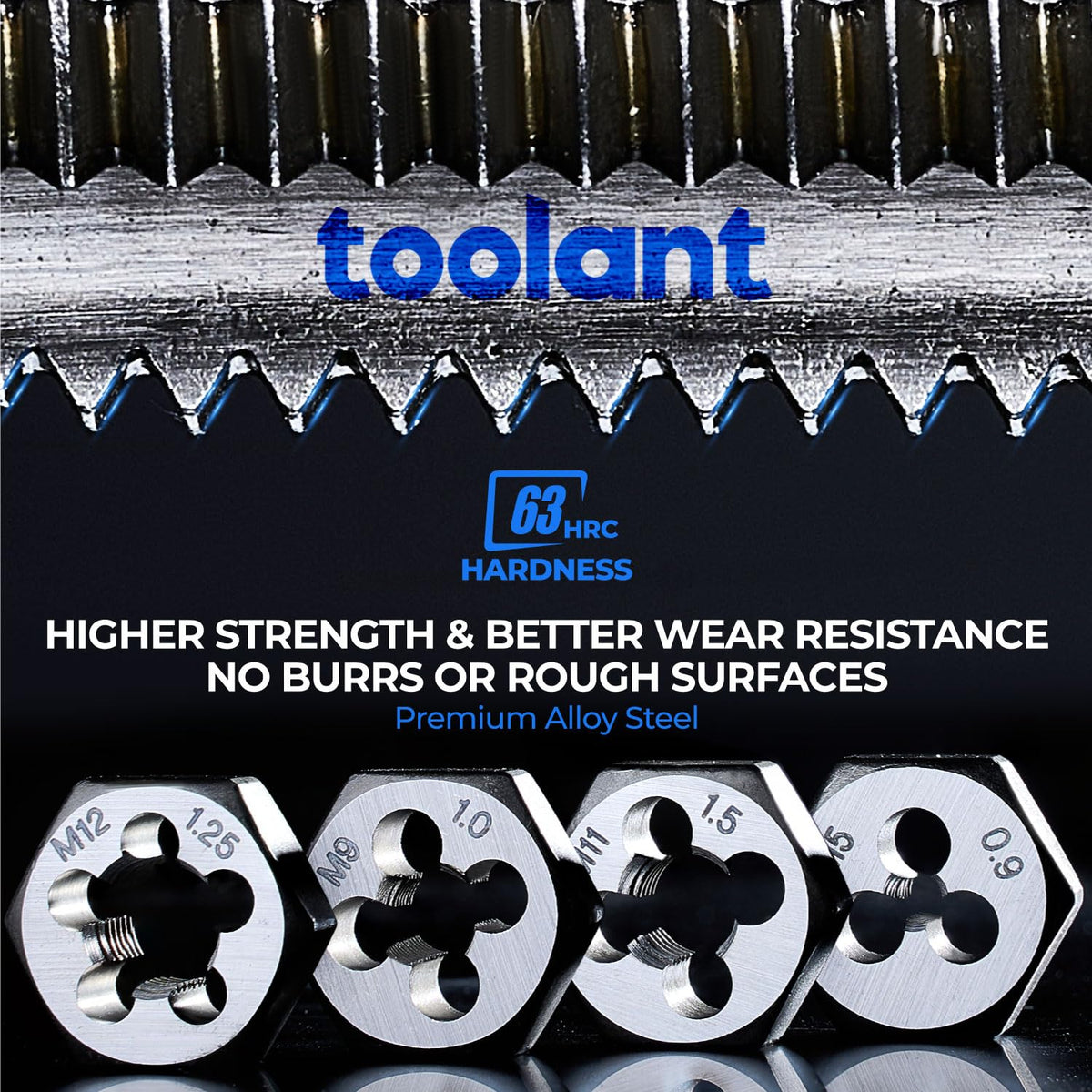 Toolant 127pc SAE/Metric Tap & Die Set with Drill Bit Combo – Ratcheting T-Handle Precision