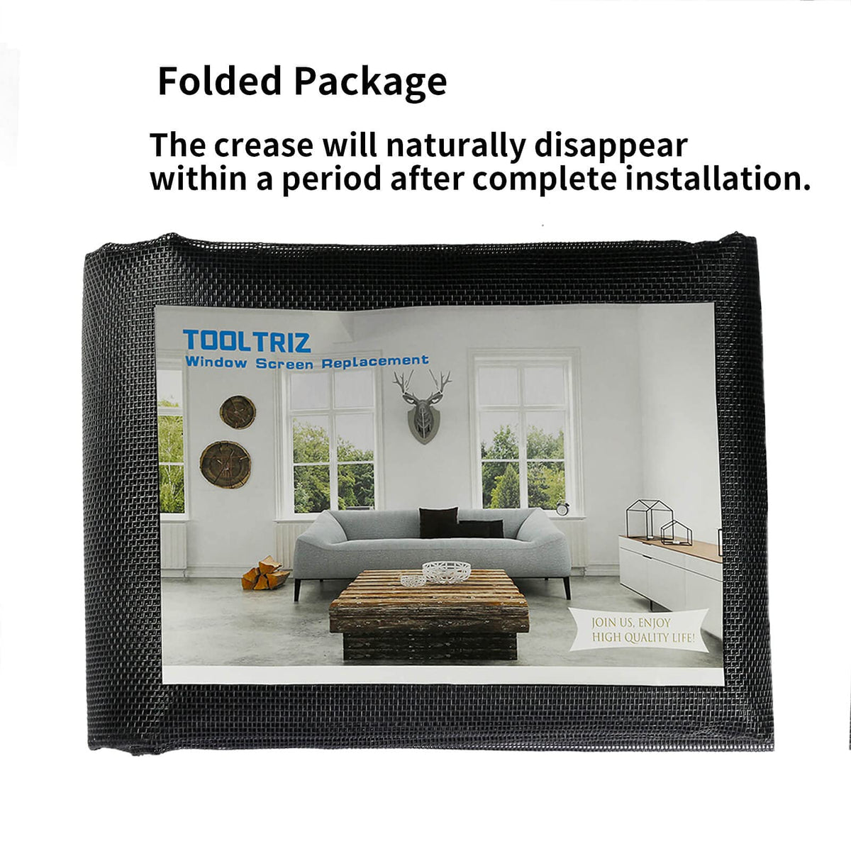 Tooltriz Pet Proof Window Screen Replacement — 39"W x 100"L, Upgraded Thick Charcoal Mesh