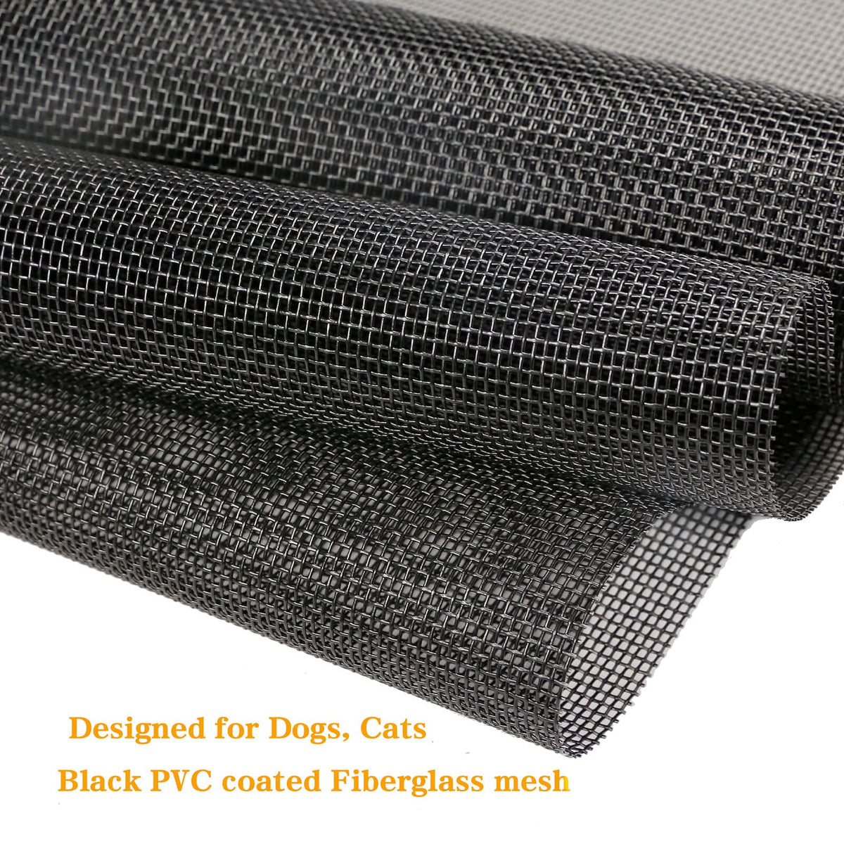Tooltriz Pet Proof Window Screen Replacement — 39"W x 100"L, Upgraded Thick Charcoal Mesh