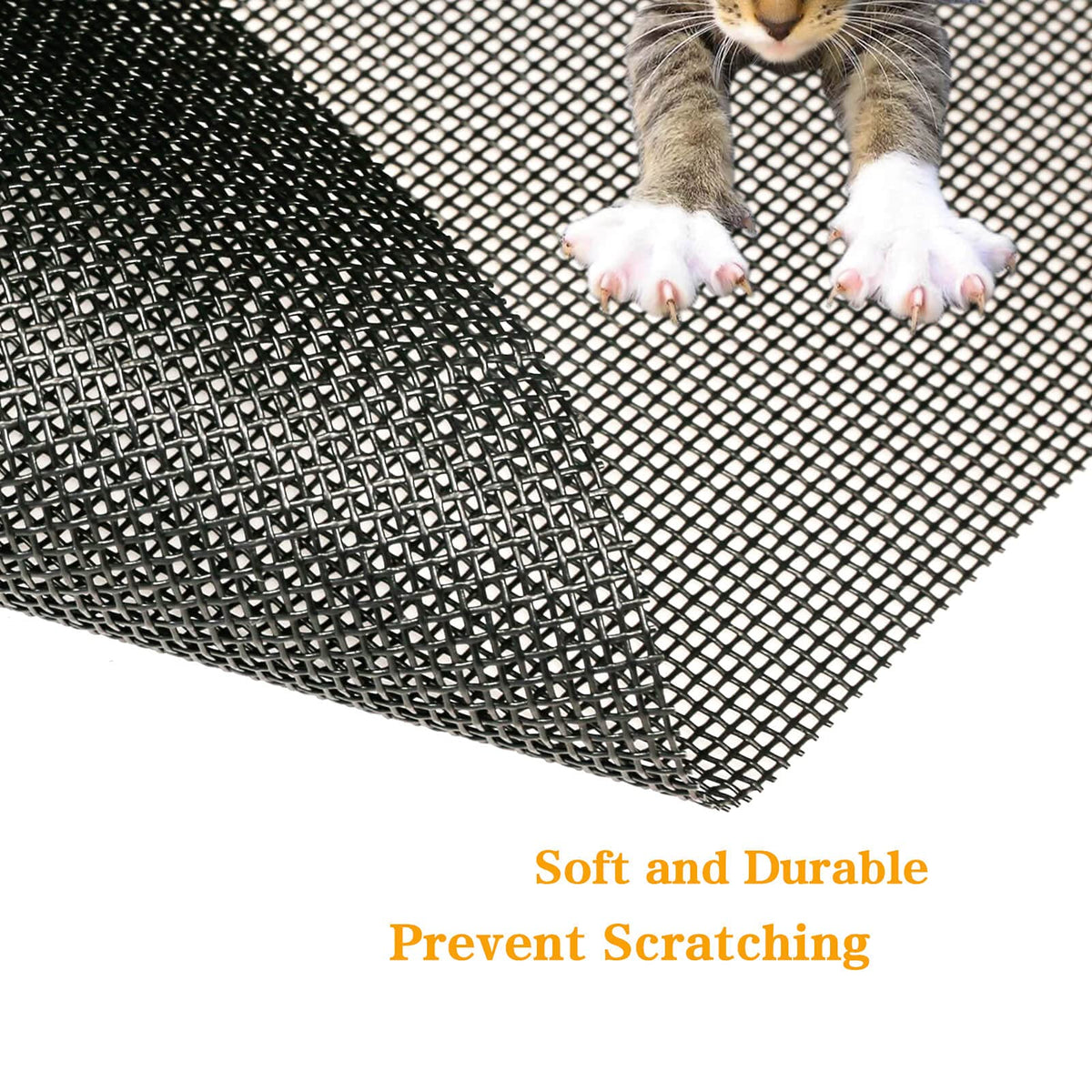 Tooltriz Pet Proof Window Screen Replacement — 39"W x 100"L, Upgraded Thick Charcoal Mesh