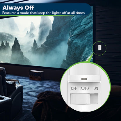 TOPGREENER Occupancy Sensor Switch with CDS Learning – No Neutral/No Ground, 200W Incandescent / 150W LED