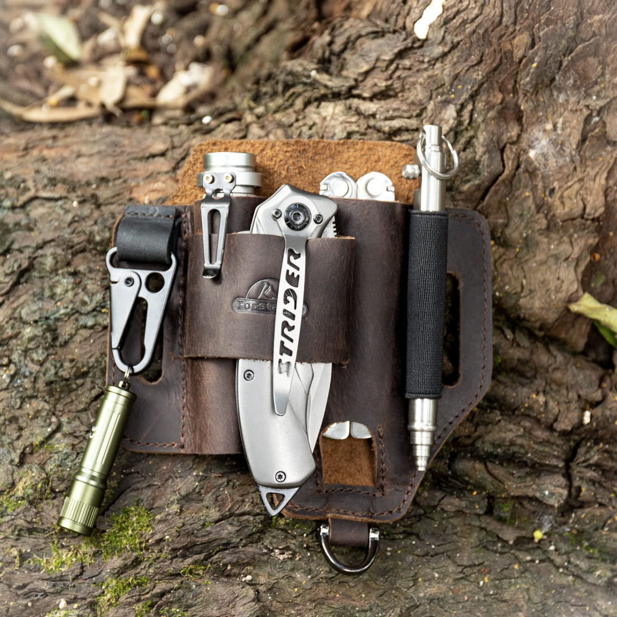 Topstache Leather Multitool Sheath – EDC Belt Organizer for Leatherman & Daily Carry