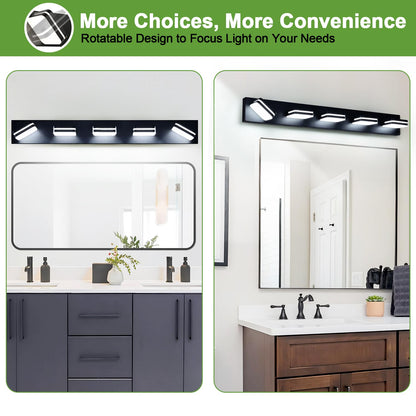Torondo 360° Rotate LED Vanity Light - 28W, 2100LM, Matte Black, 5000K