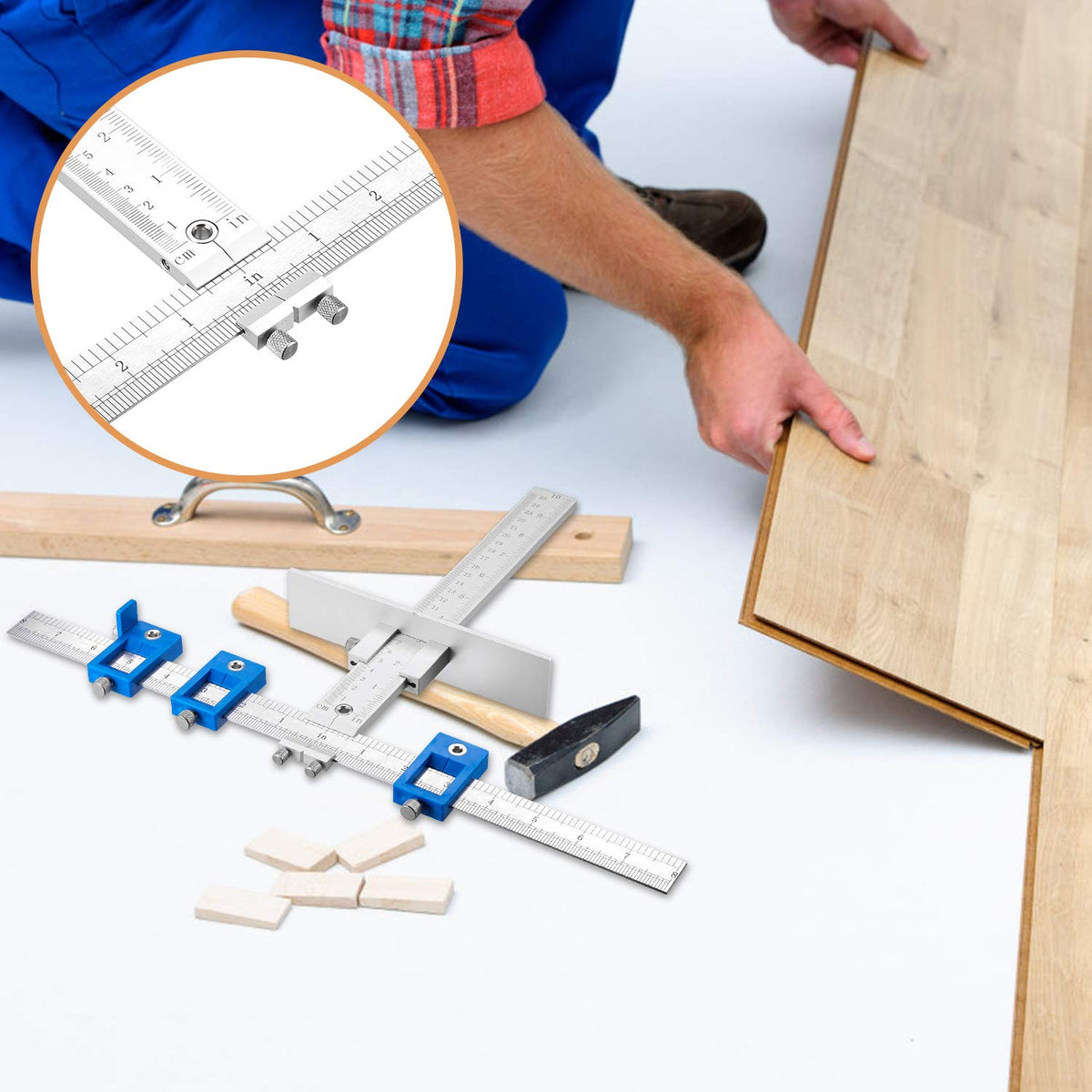 TOURACE Cabinet Hardware Jig for Handles and Knobs | Aluminum Drill Guide Kit with Quick-Setup