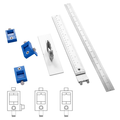 TOURACE Cabinet Hardware Jig for Handles and Knobs | Aluminum Drill Guide Kit with Quick-Setup