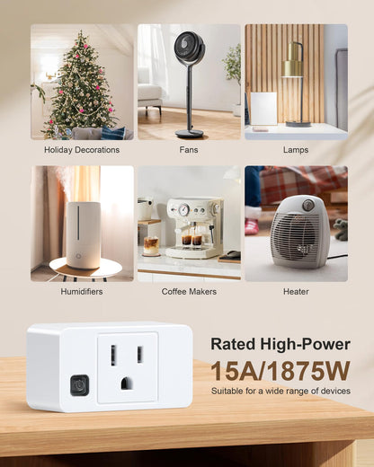 Treewell Wireless Remote Outlet – 200ft Range, 5 Outlets, 15A/1875W, FCC & ETL Listed