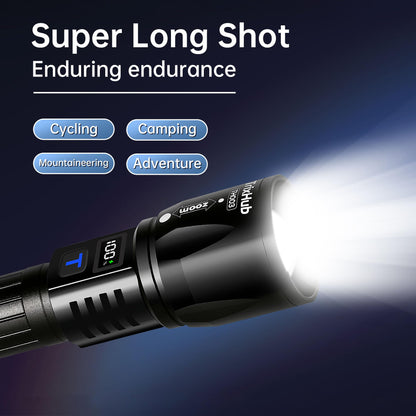 TrixHub Rechargeable Flashlights 2-Pack with LCD Display & 5 Modes