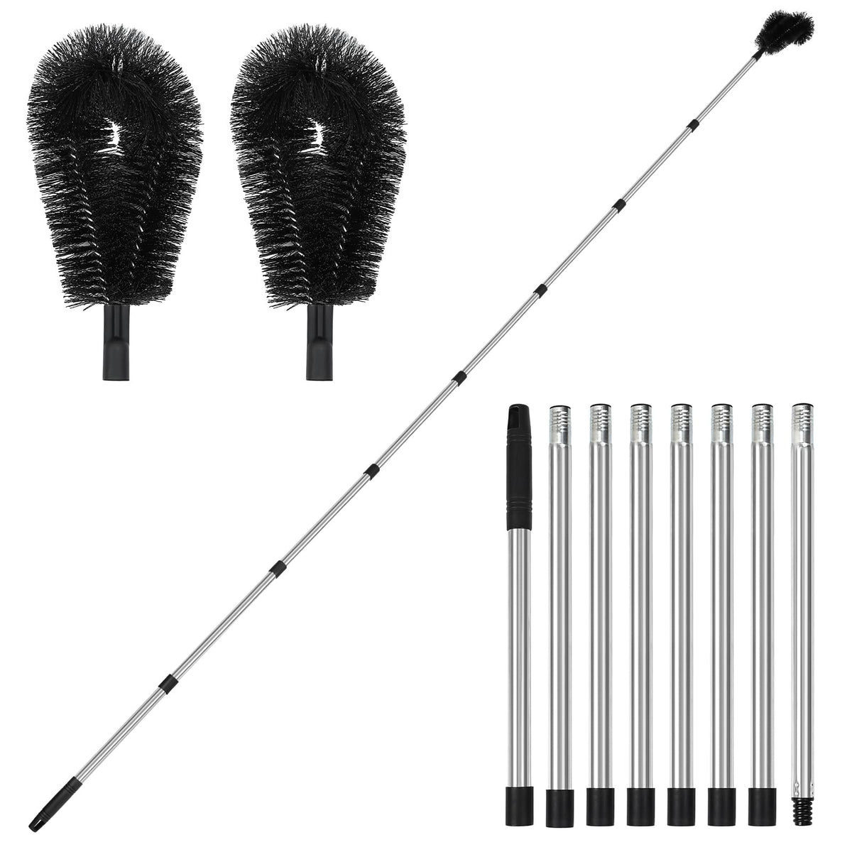 TrueYee 10.5FT Gutter Cleaning Brush with Adjustable Pole — No Ladder Needed