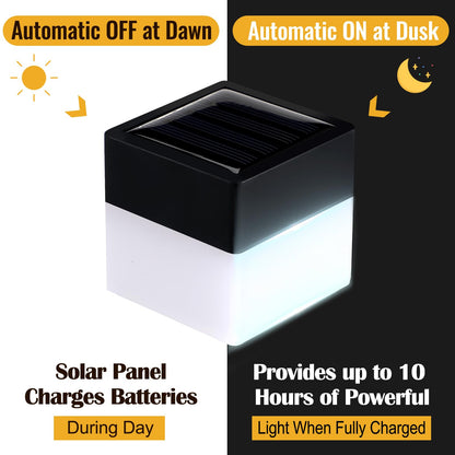 Tujoe 20 Pack Solar Fence Post Cap Lights 2x2 in White | Outdoor DIY Post Lighting