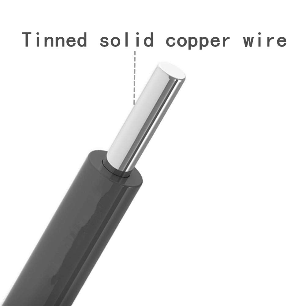 TUOFENG 26 AWG Solid Core Hookup Wire - 6 Colors, 33ft/10m Spools, PVC Insulation, 300V