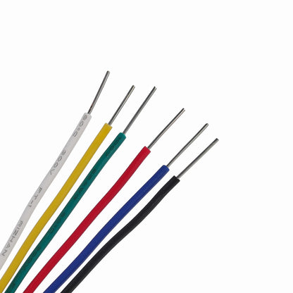 TUOFENG 26 AWG Solid Core Hookup Wire - 6 Colors, 33ft/10m Spools, PVC Insulation, 300V