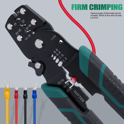 Twidec 300Pcs Spade Crimp Connectors Kit – 16 Types, Includes Crimp Tool & Case