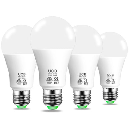UCB Alexa Light Bulb 4 Pack — Bluetooth LED Bulbs, Tunable White 2700K–6000K, 1300lm