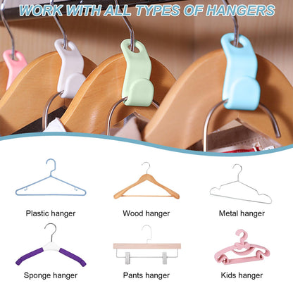 UNEFCYC 50 PCS Space Saving Hanger Connectors | Heavy-Duty Closet Organizer