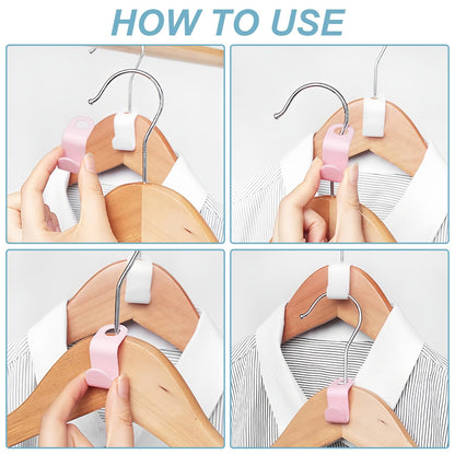UNEFCYC 50 PCS Space Saving Hanger Connectors | Heavy-Duty Closet Organizer