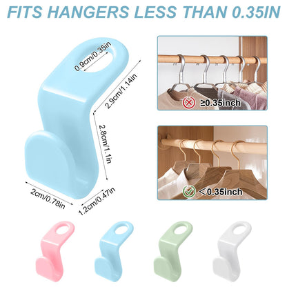 UNEFCYC 50 PCS Space Saving Hanger Connectors | Heavy-Duty Closet Organizer