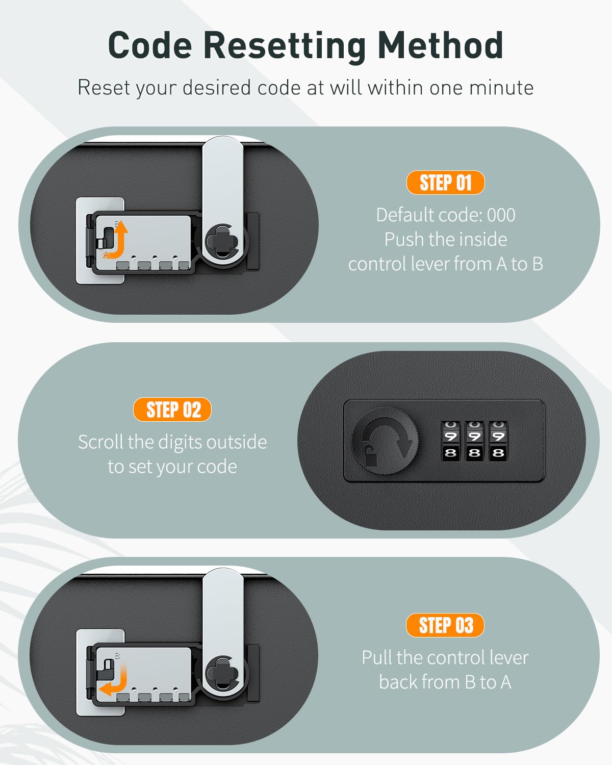 Uniclife Key Drop Box with 3-Digit Lock – Wall-Mounted Steel Donation & Collection Box