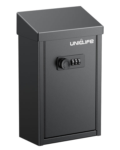 Uniclife Key Drop Box with 3-Digit Lock – Wall-Mounted Steel Donation & Collection Box