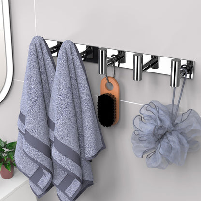 VAEHOLD Hat & Coat Wall Mount Rack — 5 Hooks, Polished Chrome