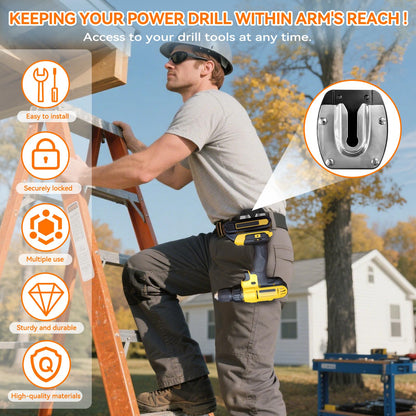 VAYAGARDEN Universal Tool Holster – Clip-On Belt Holder for Drill, Impact Driver & More