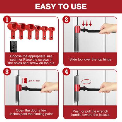 Vdsfand 6 in 1 Door Hinge Adjustment Tool Kit | Precise Hinge Gap & Quick Install