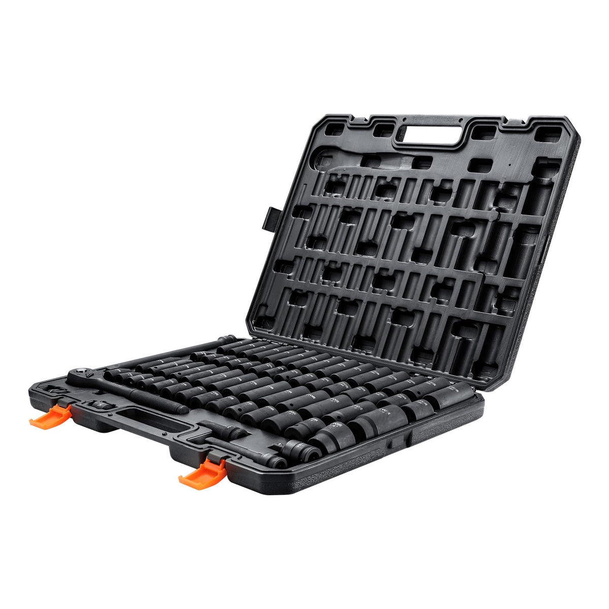 VEVOR 1/2 Drive Impact Socket Set | 65-Piece SAE & Metric, Cr-V Steel, Rugged Case