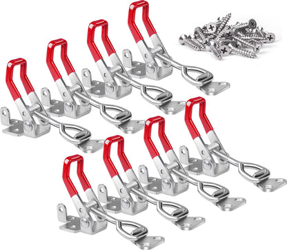 Vicuna R 8Pack Heavy Duty Toggle Latch Clamp 4002 – Adjustable, 550 lbs Holding, Includes 40 Screws