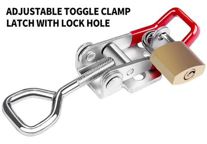 Vicuna R 8Pack Heavy Duty Toggle Latch Clamp 4002 – Adjustable, 550 lbs Holding, Includes 40 Screws