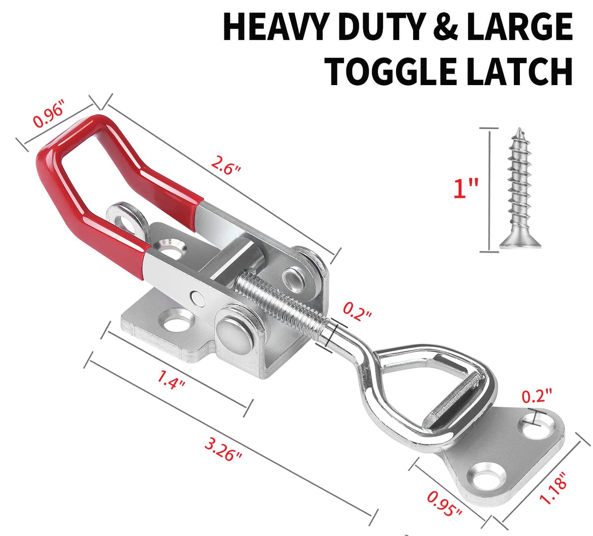 Vicuna R 8Pack Heavy Duty Toggle Latch Clamp 4002 – Adjustable, 550 lbs Holding, Includes 40 Screws