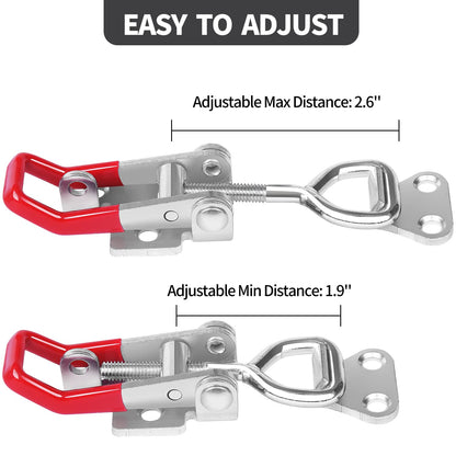 Vicuna R 8Pack Heavy Duty Toggle Latch Clamp 4002 – Adjustable, 550 lbs Holding, Includes 40 Screws