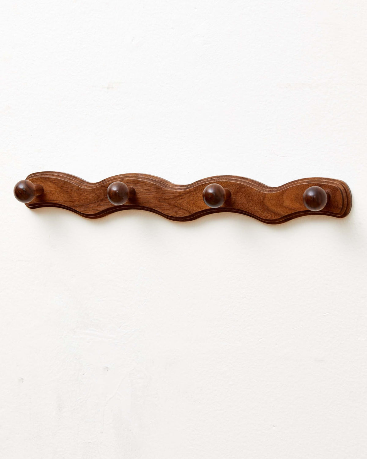 Vinoil Wood Coat Rack Wall Mount – 4-Pack Walnut Hooks for Coats & Accessories