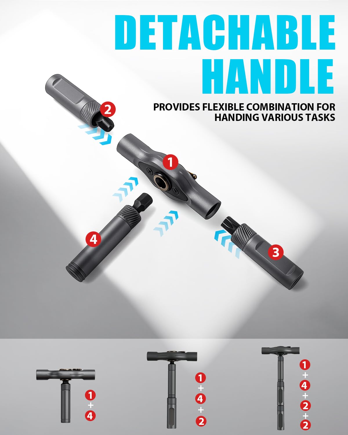 VMAN Ratchet Screwdriver Set 24-in-1: Magnetic S2 Bits, Flexible Shaft, High Torque