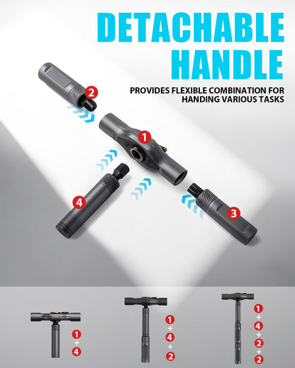 VMAN Ratchet Screwdriver Set 24-in-1: Magnetic S2 Bits, Flexible Shaft, High Torque