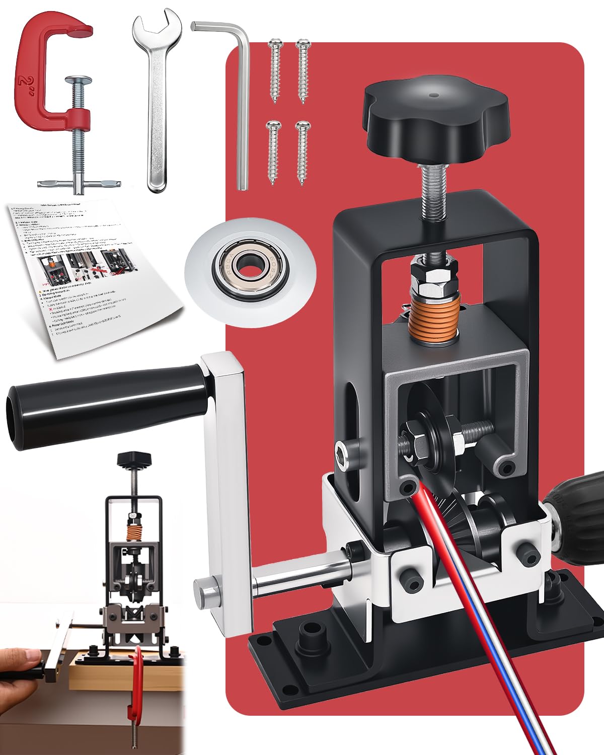 Vorhixa Wire Stripper Machine | Manual & Drill-Powered 0.06-1 Inch Stripping Tool
