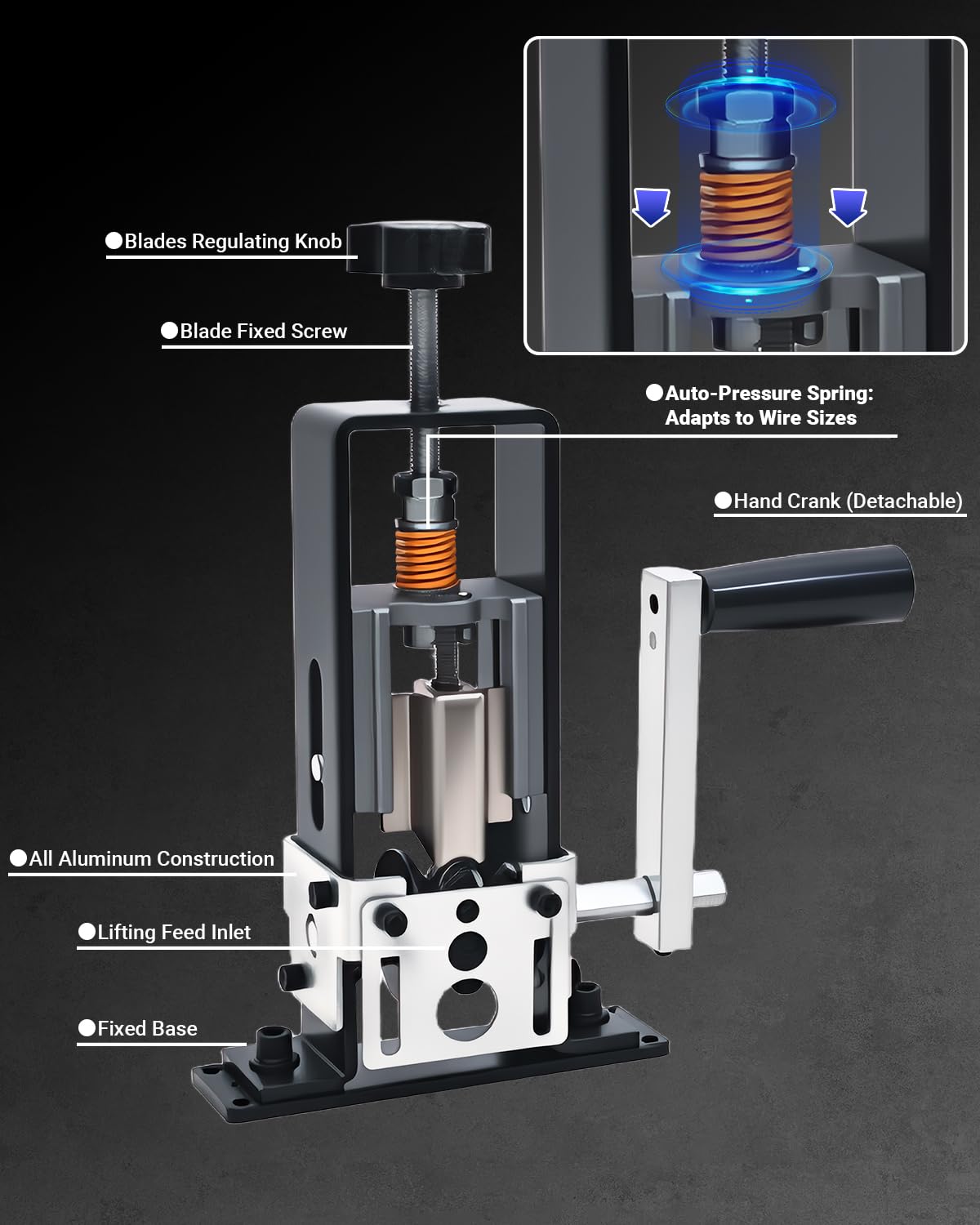 Vorhixa Wire Stripper Machine | Manual & Drill-Powered 0.06-1 Inch Stripping Tool