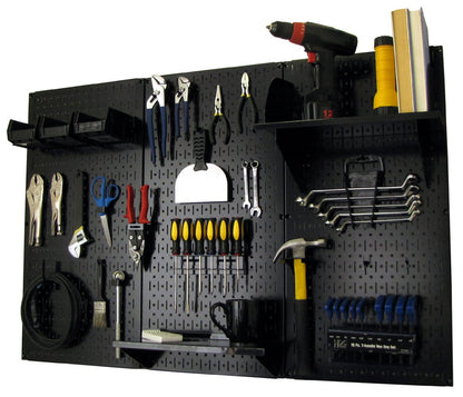 Wall Control Pegboard Organizer Kit (4 ft) – Black Metal Pegboard Panels & Accessories | Heavy-Duty Tool Storage